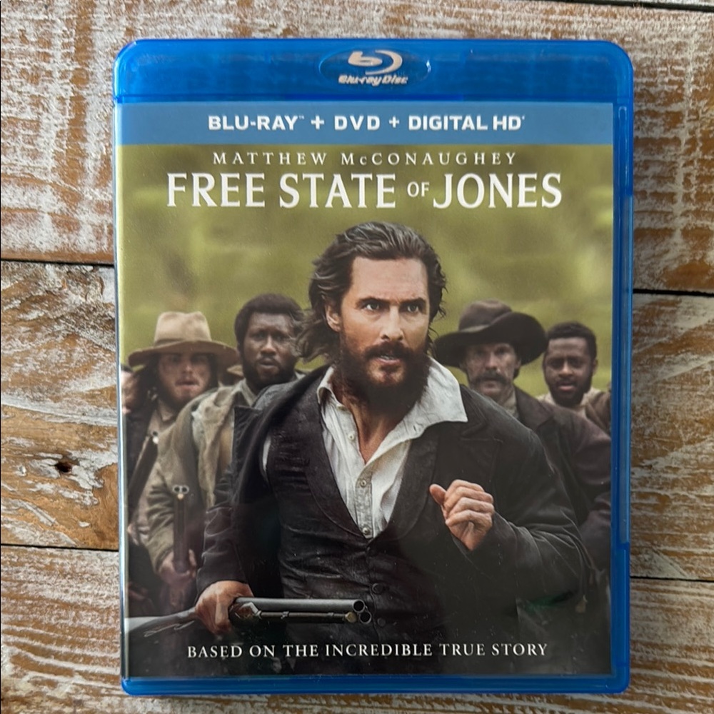 Free State Of Jones Blu-ray & DVD Movie Film Matthew McConaughey Civil War